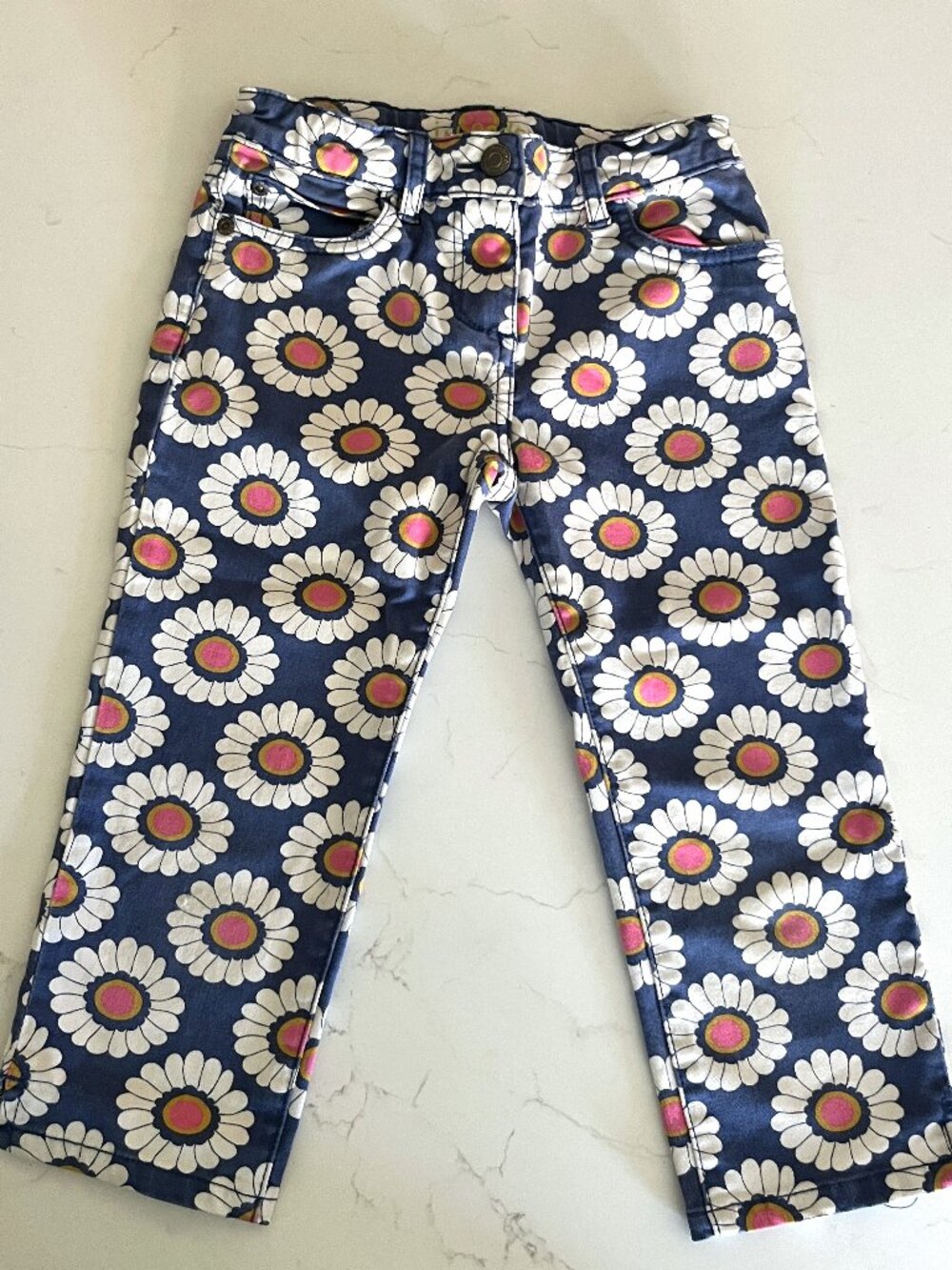 Boden floral pedal pusher jeans size 7